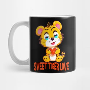 Sweet Tiger Love  - Kids Valentine Mug